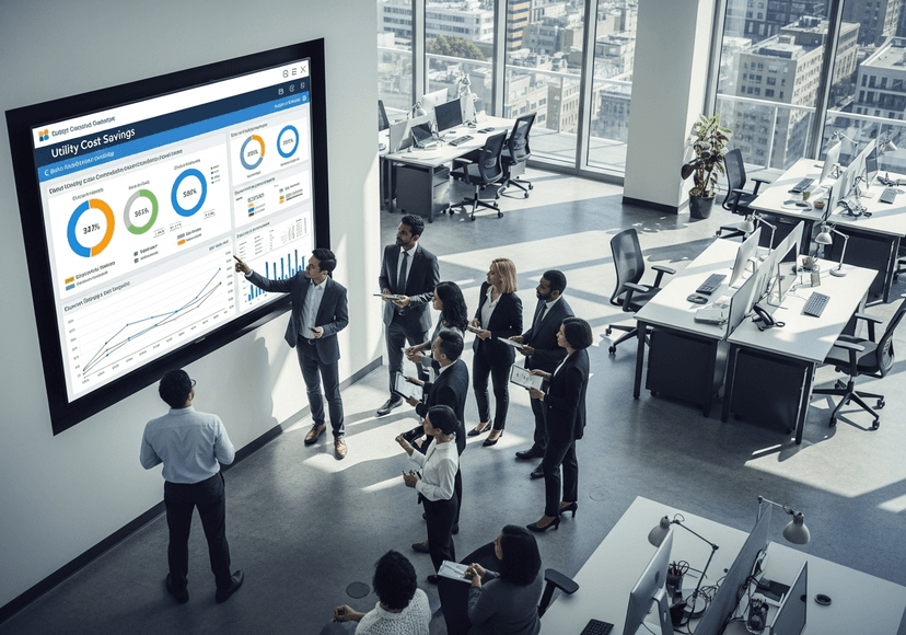 Team reviewing analytics